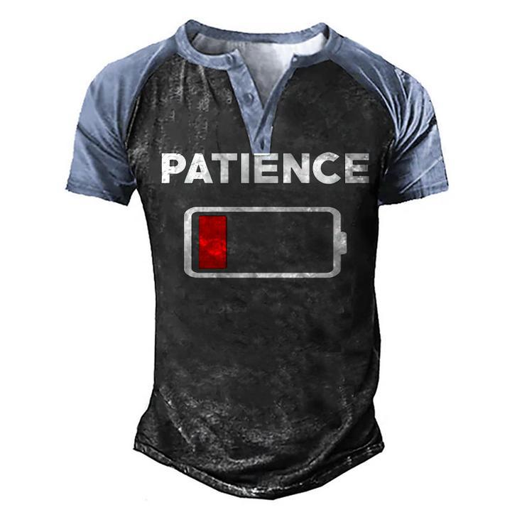 Patience Running Low V3 Men's Henley Shirt Raglan Sleeve 3D Print T-shirt