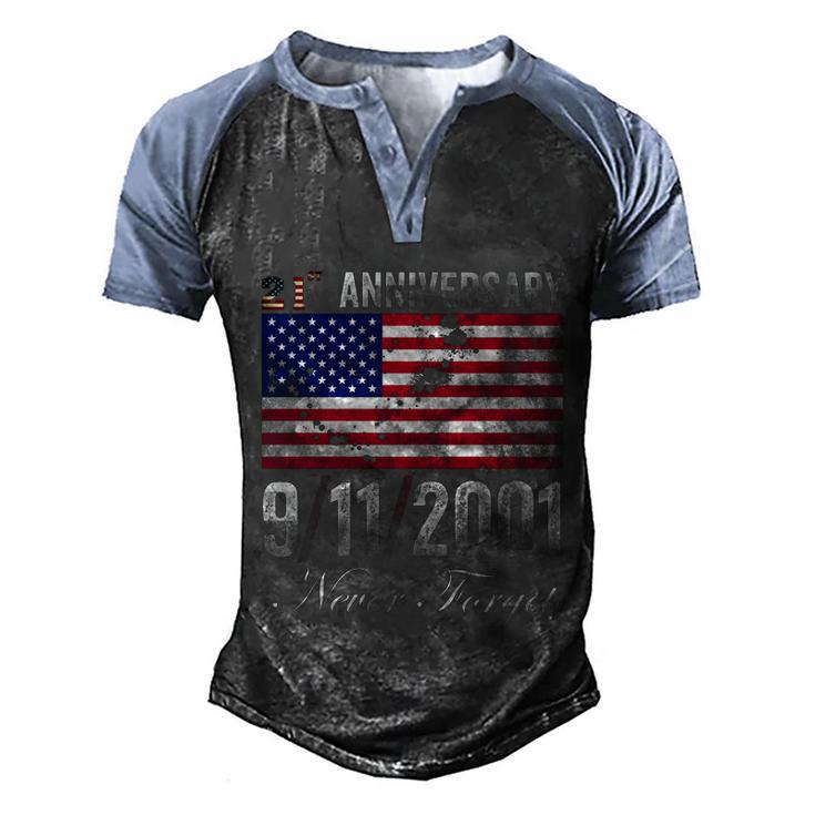 Patriot Day 911 We Will Never Forget Tshirtnever September 11Th Anniversary V3 Men's Henley Shirt Raglan Sleeve 3D Print T-shirt