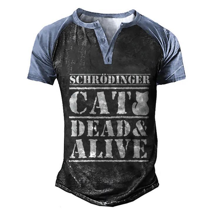 Physicists Scientists Schrödingers Katze Cool Gift Men's Henley Shirt Raglan Sleeve 3D Print T-shirt