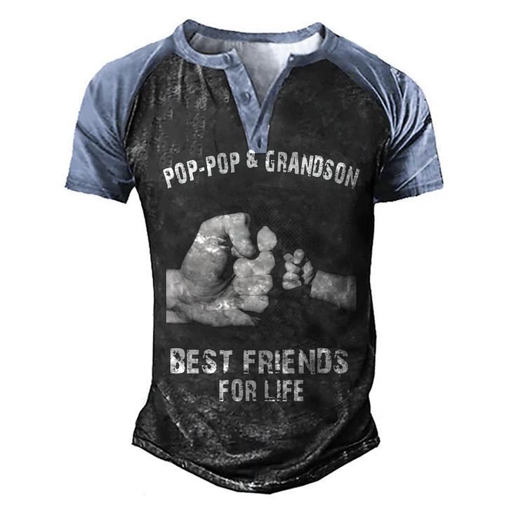 Pop-Pop & Grandson - Best Friends Men's Henley Shirt Raglan Sleeve 3D Print T-shirt