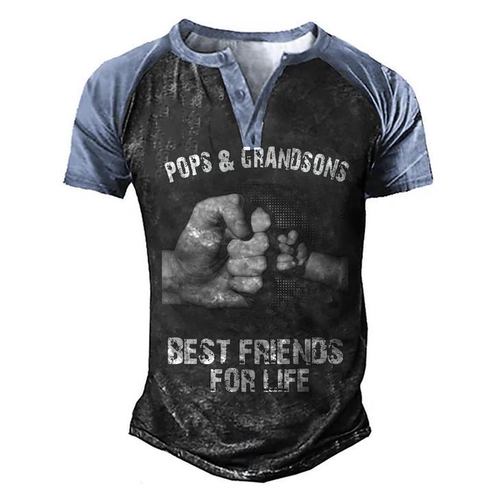Pops & Grandsons - Best Friends Men's Henley Shirt Raglan Sleeve 3D Print T-shirt