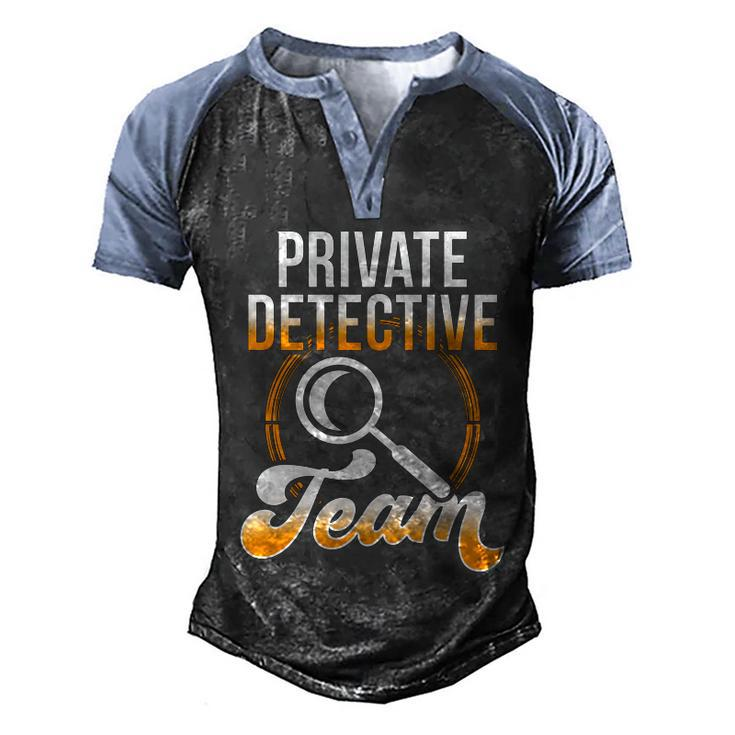 Private Detective Team Investigator Investigation Spy Great Gift Men's Henley Shirt Raglan Sleeve 3D Print T-shirt