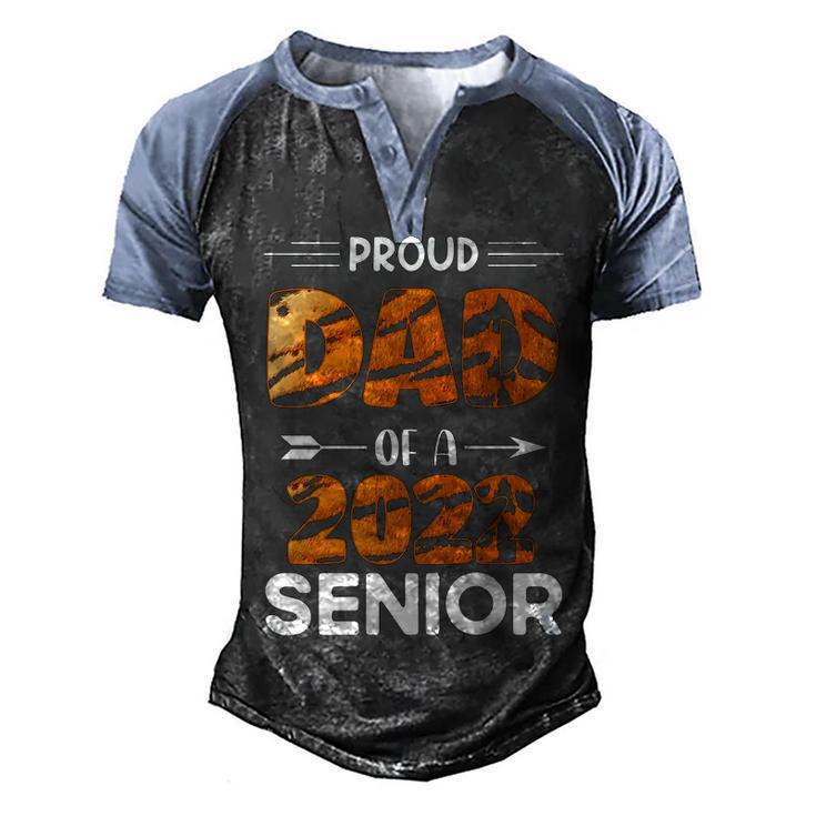 Proud Dad Of A 2022 Senior Tiger Print Men's Henley Shirt Raglan Sleeve 3D Print T-shirt