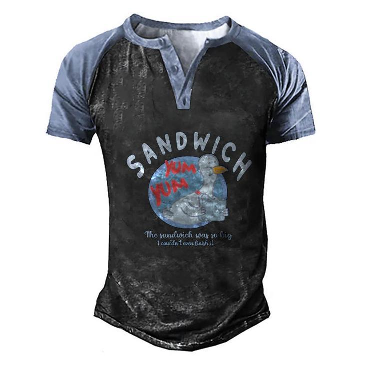 Sandwich The Sandwich Was So Big Men's Henley Shirt Raglan Sleeve 3D Print T-shirt