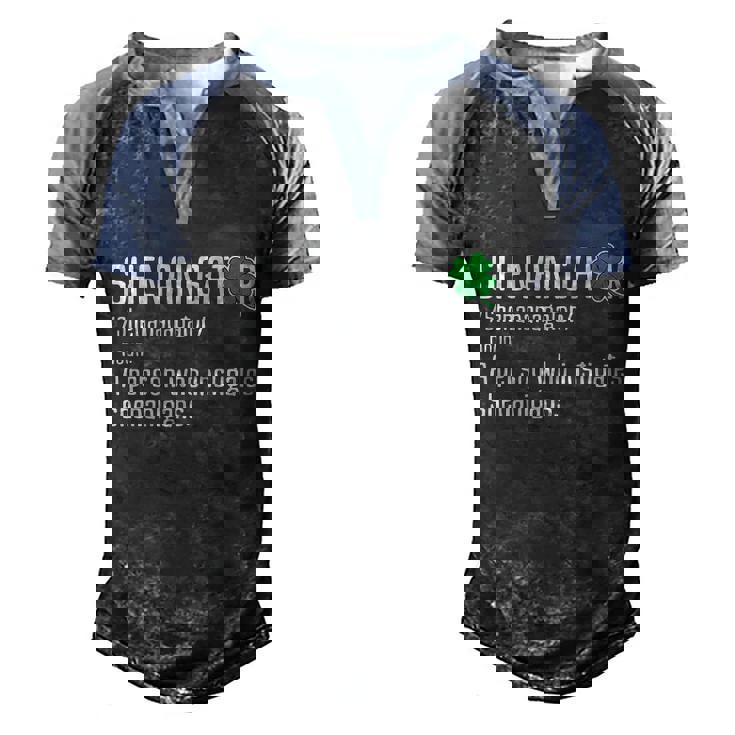 Shenanigator Definition St Patricks Day Graphic Design Printed Casual Daily Basic V4 Men's Henley Shirt Raglan Sleeve 3D Print T-shirt