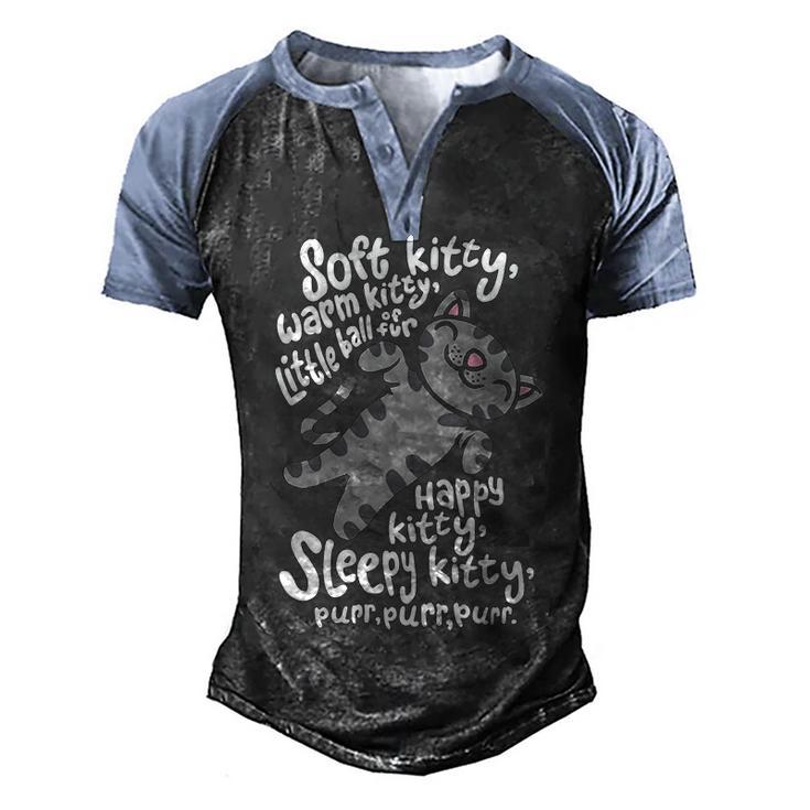 Soft Kitty Warm Kitty V3 Men's Henley Shirt Raglan Sleeve 3D Print T-shirt