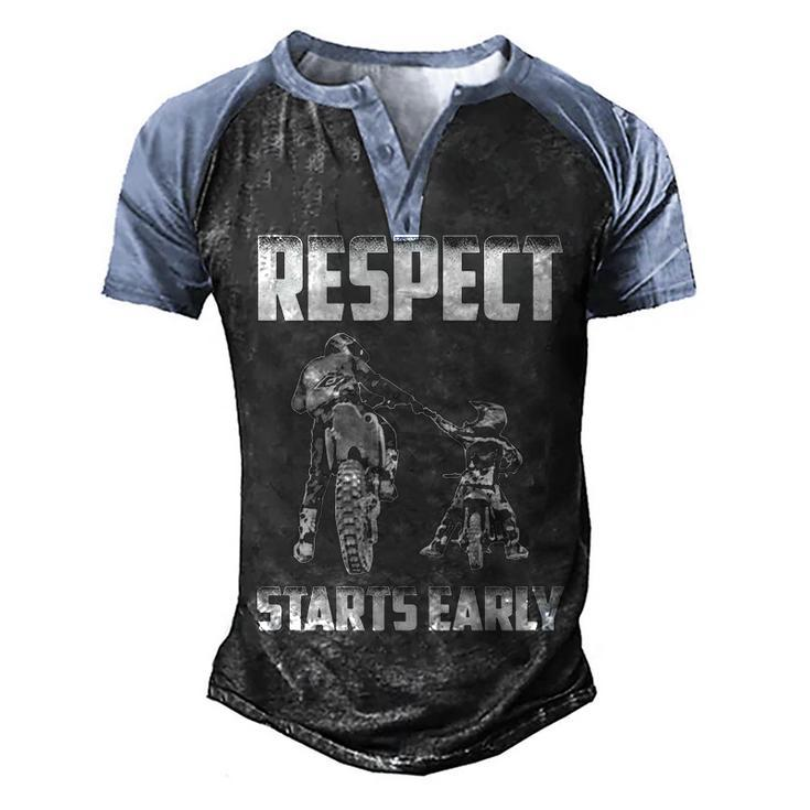 Starts Early Men's Henley Shirt Raglan Sleeve 3D Print T-shirt