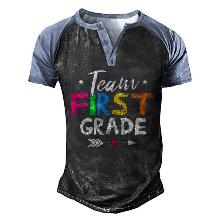 Team First Grade V3 Men's Henley Shirt Raglan Sleeve 3D Print T-shirt