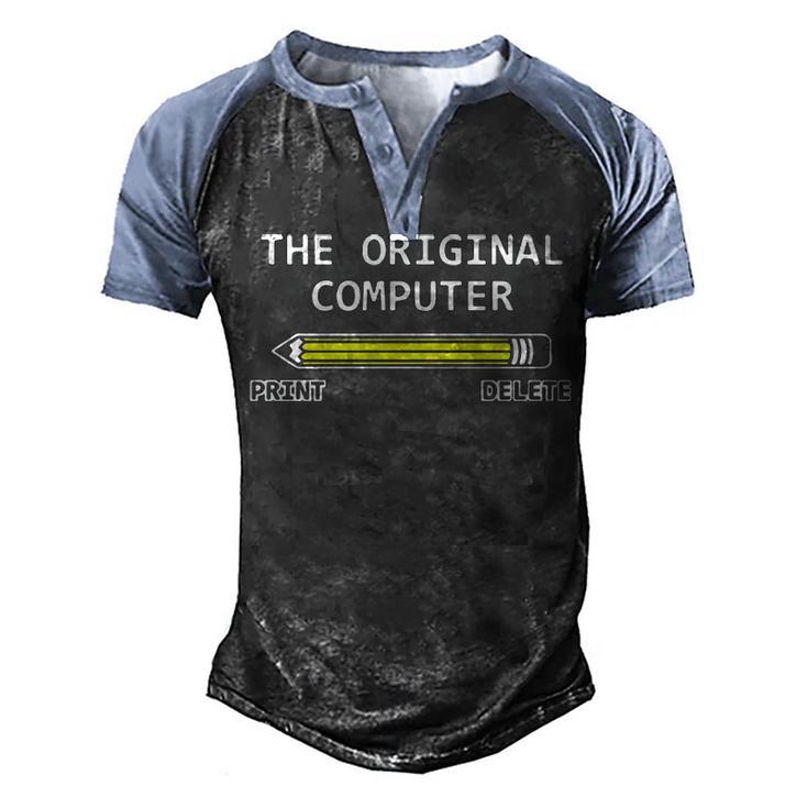 The Original Computer Men's Henley Shirt Raglan Sleeve 3D Print T-shirt