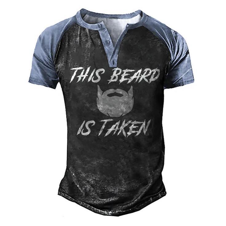 This Beard Is Taken Men's Henley Shirt Raglan Sleeve 3D Print T-shirt