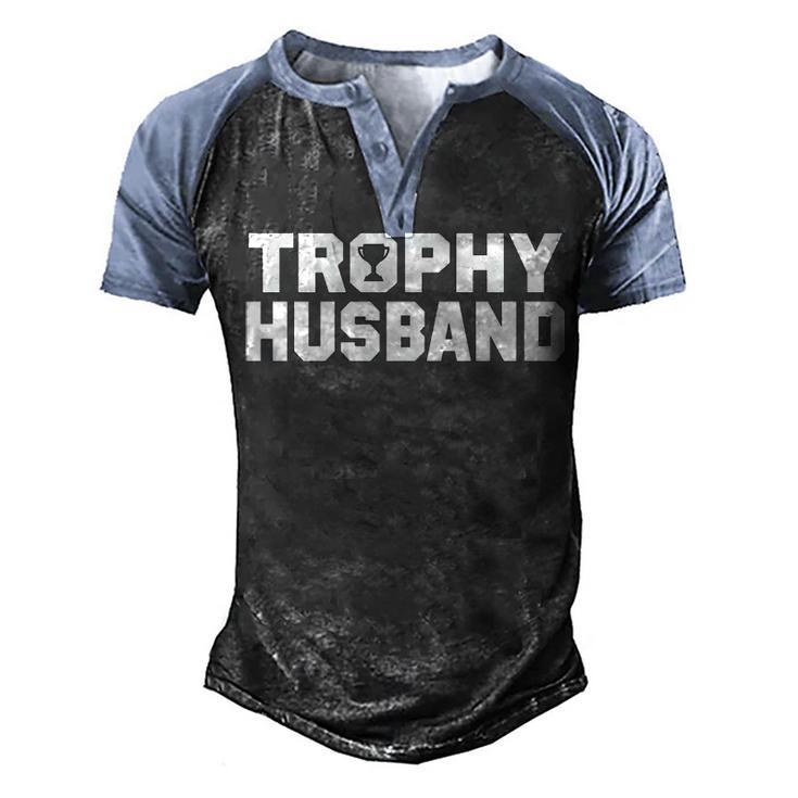 Trophy Husband V2 Men's Henley Shirt Raglan Sleeve 3D Print T-shirt