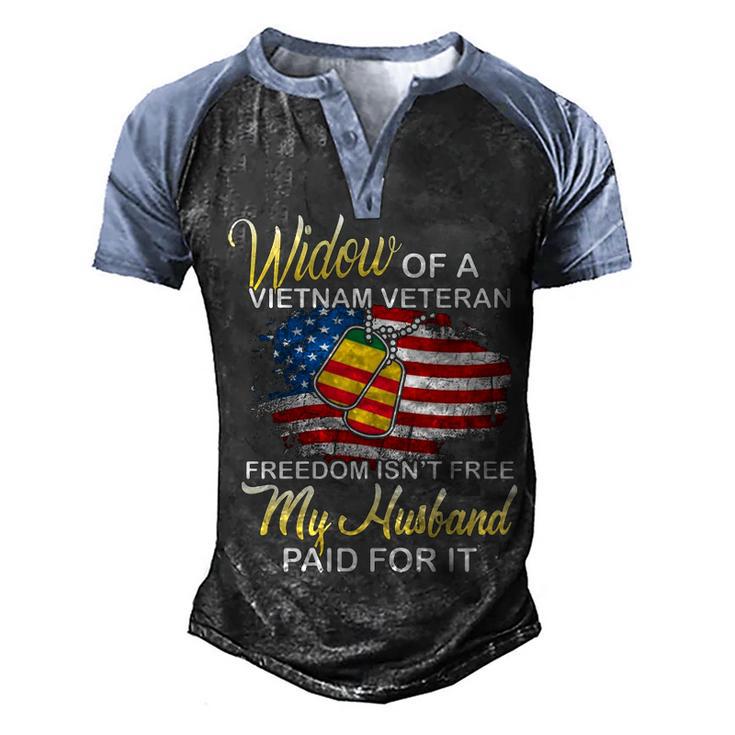 Widow Of Viet Nam Veteran Men's Henley Shirt Raglan Sleeve 3D Print T-shirt