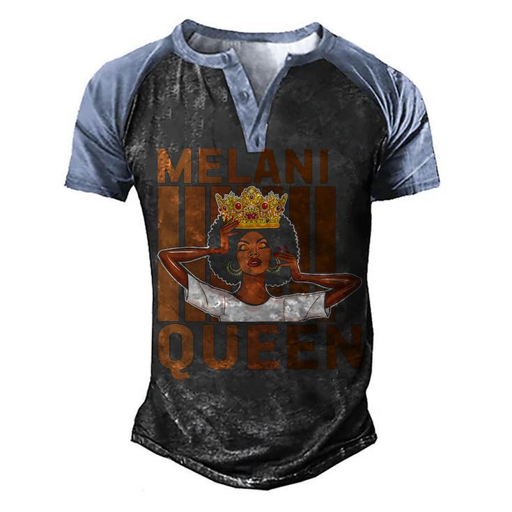 Womens Melanin Queen Black History Month African Pride Black Queen  Men's Henley Shirt Raglan Sleeve 3D Print T-shirt