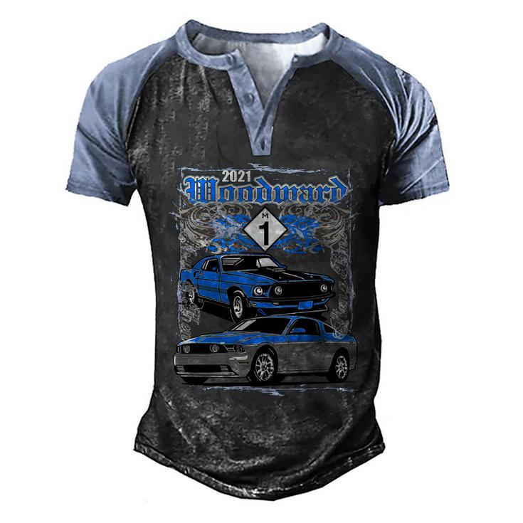 Woodward Cruise 2021 In Muscle Style Graphic Design Printed Casual Daily Basic Men's Henley Shirt Raglan Sleeve 3D Print T-shirt