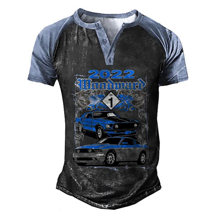 Woodward Cruise 2022 In Muscle Graphic Design Printed Casual Daily Basic Men's Henley Shirt Raglan Sleeve 3D Print T-shirt