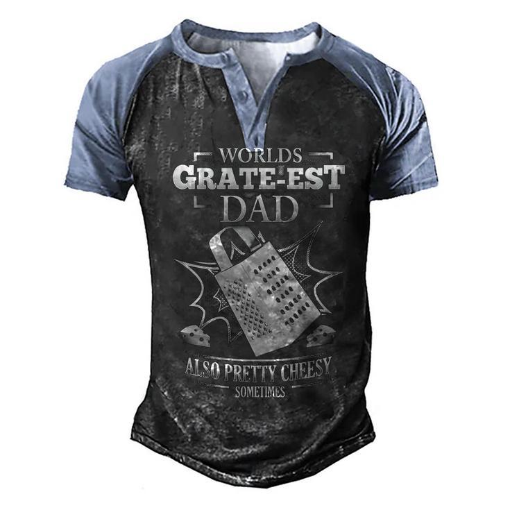Worlds Grate-Est Dad Men's Henley Shirt Raglan Sleeve 3D Print T-shirt