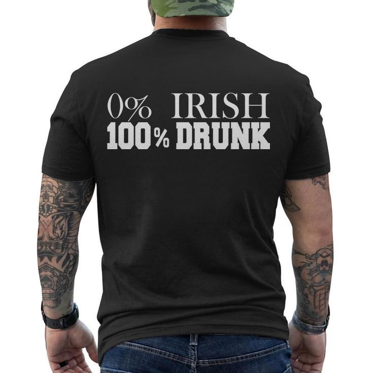 0 Irish 100 Drunk St Patricks Day Men's T-shirt Back Print