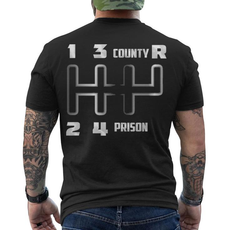 1 2 3 County Prison Men's Crewneck Short Sleeve Back Print T-shirt