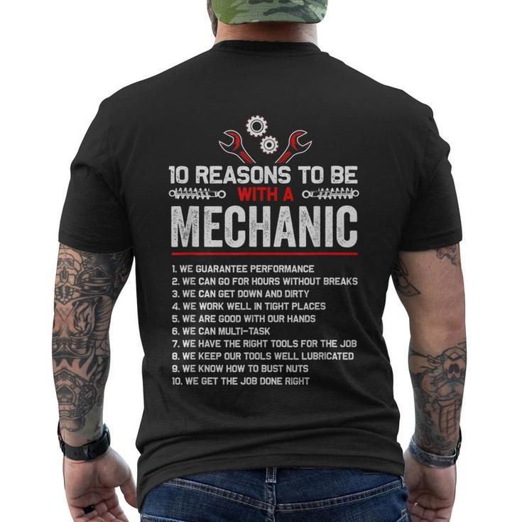 10 Reasons To Be With A Mechanic For Men Car Mechanics Men's Crewneck Short Sleeve Back Print T-shirt