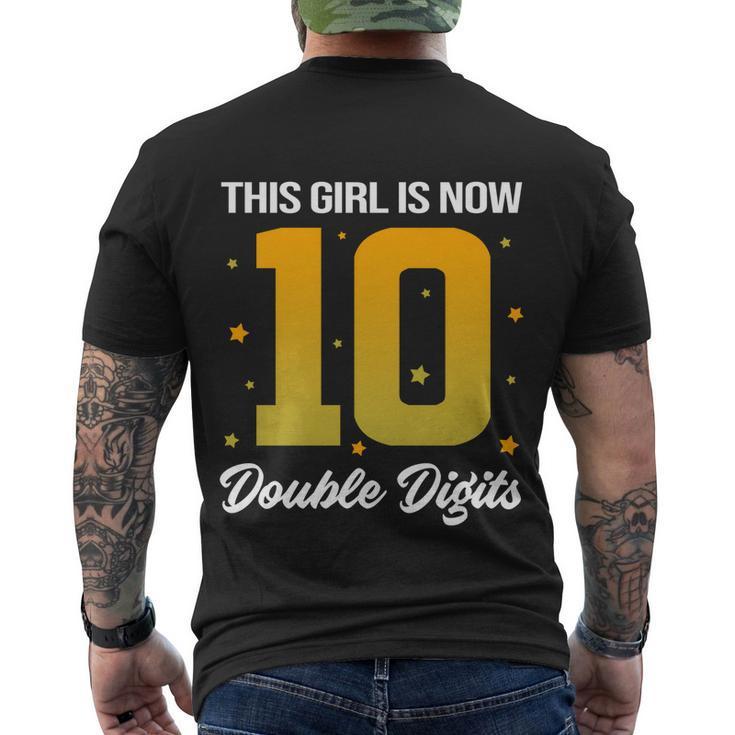 10Th Birthday Glow Party This Girl Is Now 10 Double Digits Gift Men's Crewneck Short Sleeve Back Print T-shirt