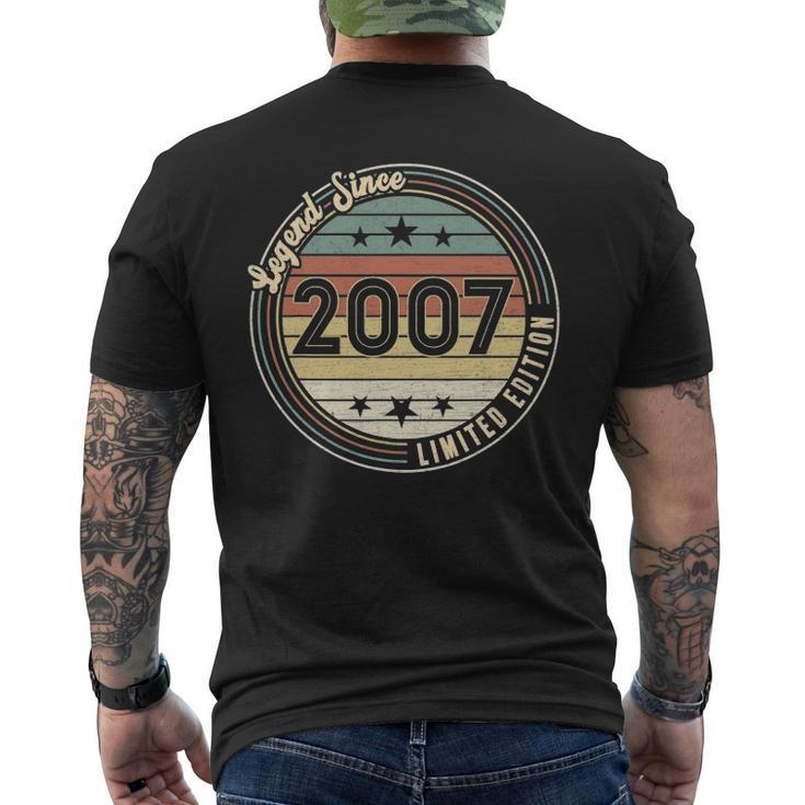 15 Years Old Birthday Legend 2007 Limited Edition Men's Back Print T-shirt