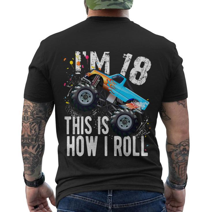 18 Year Old Gift Cool 18Th Birthday Boy Gift For Monster Truck Car Lovers Men's Crewneck Short Sleeve Back Print T-shirt