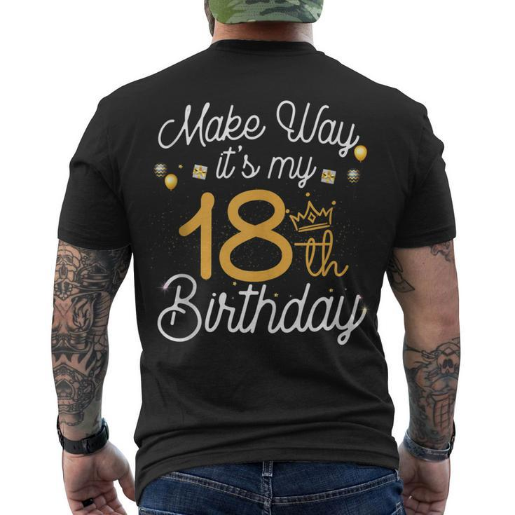 18Th Birthday Queen Women Make Way Its My 18Th Birthday V2 Men's T-shirt Back Print