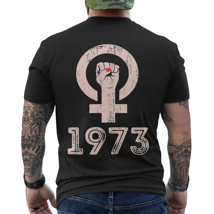 1973 Feminism Pro Choice Womens Rights Justice Roe V Wade Tshirt Men's Crewneck Short Sleeve Back Print T-shirt