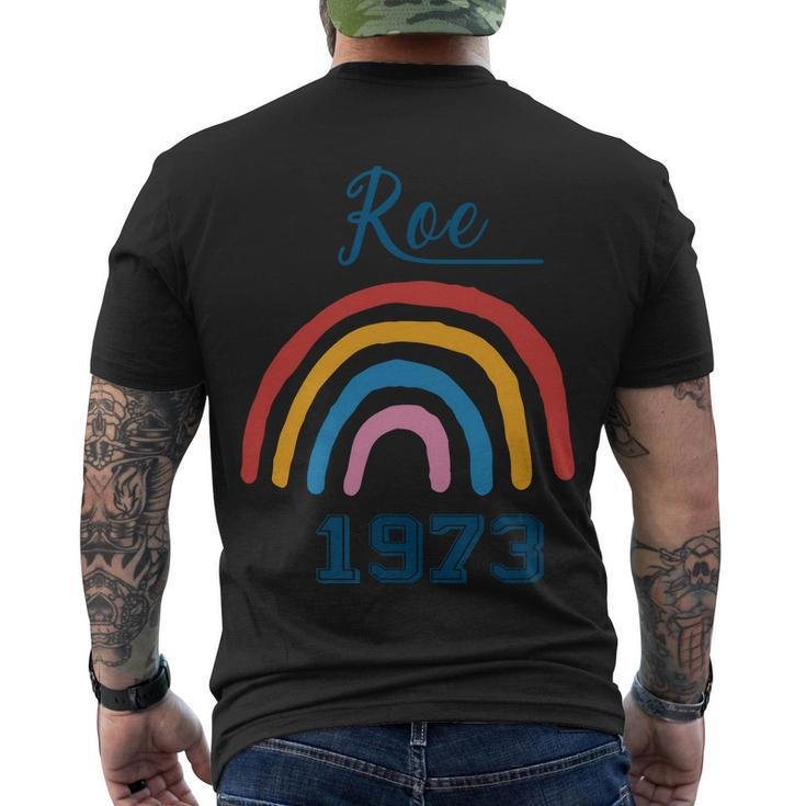1973 Pro Roe Rainbow Abotion Pro Choice Men's Crewneck Short Sleeve Back Print T-shirt