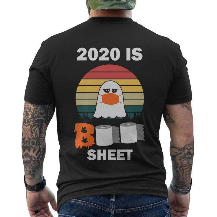 2020 Is Boo Sheet Halloween Quote Men's Crewneck Short Sleeve Back Print T-shirt