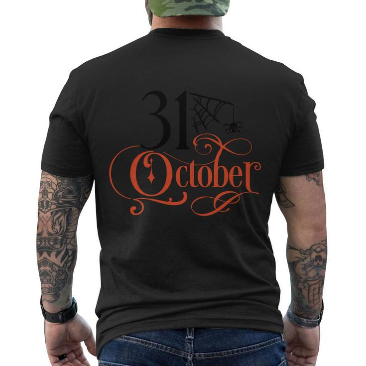 31 October Funny Halloween Quote V2 Men's Crewneck Short Sleeve Back Print T-shirt