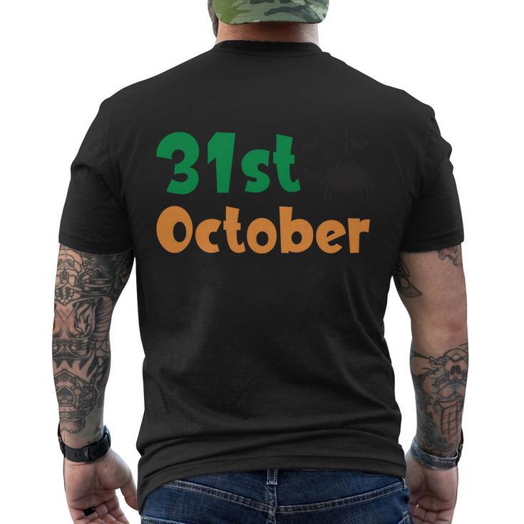 31St October Funny Halloween Quote Men's Crewneck Short Sleeve Back Print T-shirt