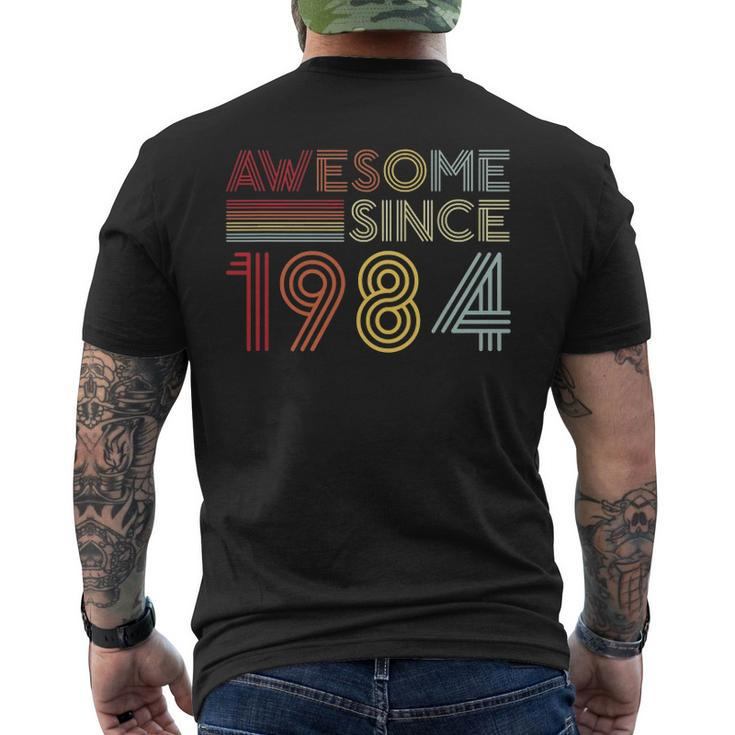 38Th Birthday 1984 Made In 1984 Awesome Since 1984 Birthday Men's Back Print T-shirt