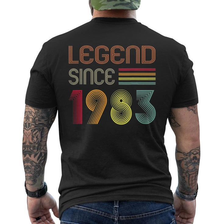 39 Year Old Legend Since 1983 39Th Birthday Retro Men's Back Print T-shirt