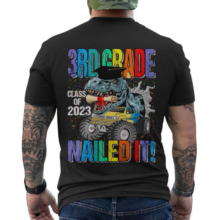 3Rd Grade Class Of 2023 Nailed It Monster Truck Dinosaur Cute Gift Men's Crewneck Short Sleeve Back Print T-shirt
