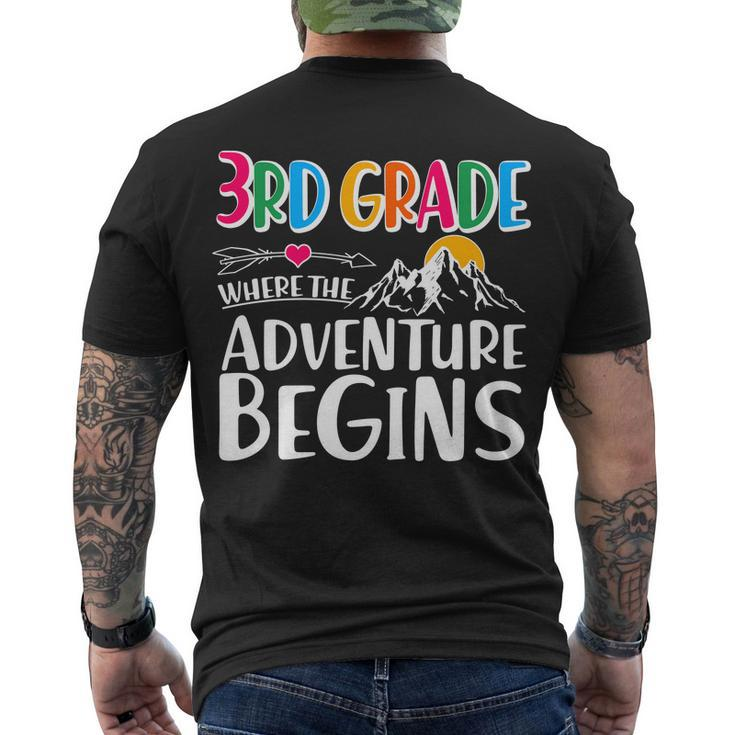 3Rd Grade Where The Adventure Begins Men's Crewneck Short Sleeve Back Print T-shirt