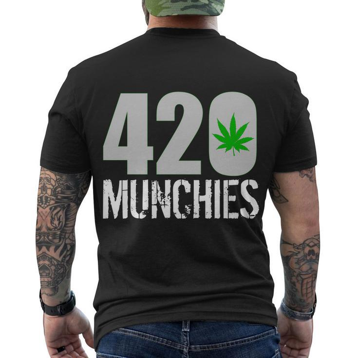 420 Munchies Weed Leaf Men's Crewneck Short Sleeve Back Print T-shirt
