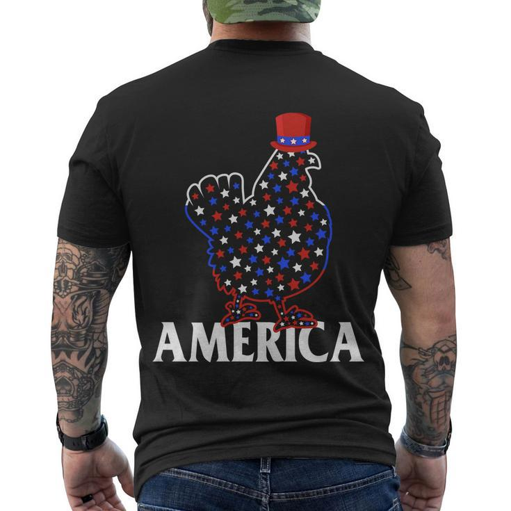 4Th Of July Chicken Love America Proud American Men's T-shirt Back Print