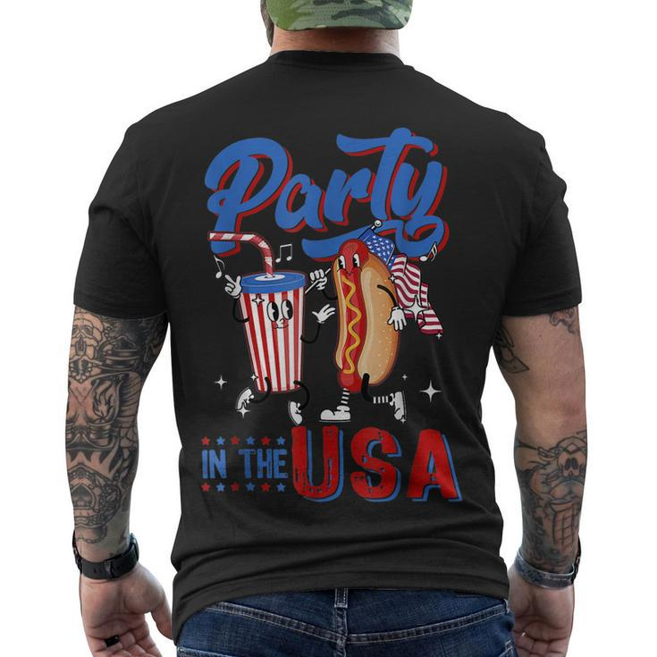 4Th Of July Food Party In The Usa Hot Dog Lover Men's T-shirt Back Print