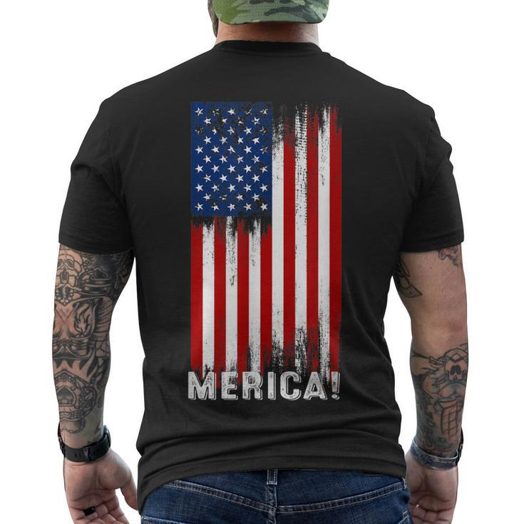 4Th Of July Independence Day Us American Flag Patriotic Men's T-shirt Back Print