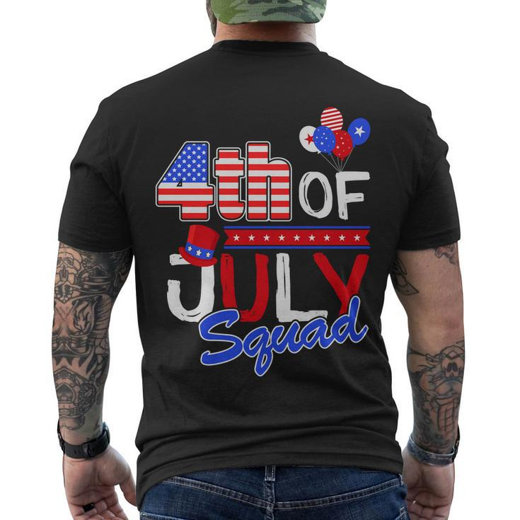 4Th Of July Squad Hat Patriotic Proud American Men's T-shirt Back Print