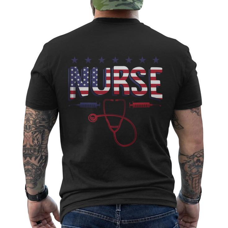 4Th Of July 2021 Or Independence Day Or 4Th Of July Nurse Gift Men's Crewneck Short Sleeve Back Print T-shirt