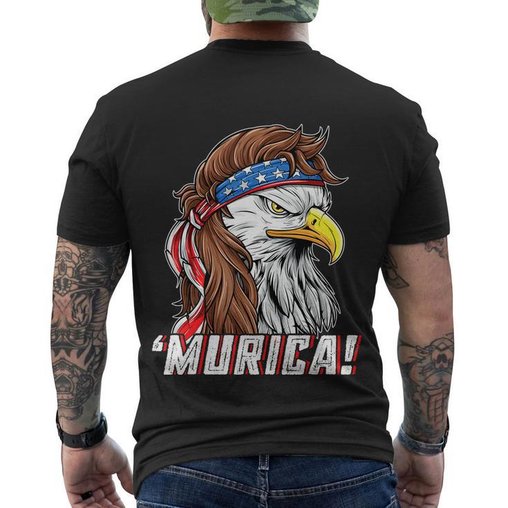 4Th Of July Eagle Mullet Murica American Flag Usa Merica Cute Gift Men's Crewneck Short Sleeve Back Print T-shirt