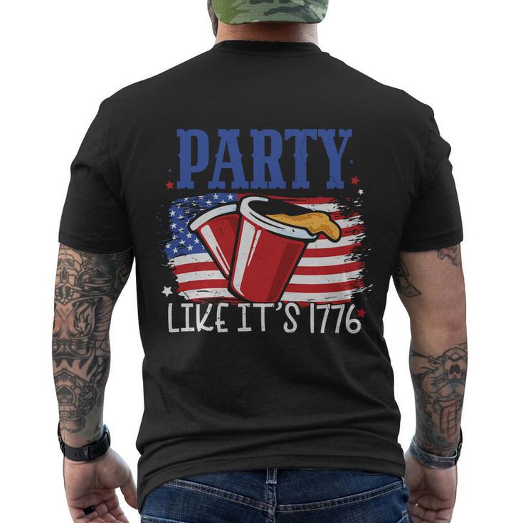 4Th Of July Party Drinkin Like Its 1776 Plus Size Shirt For Men Women Family Men's Crewneck Short Sleeve Back Print T-shirt