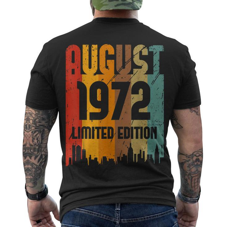50 Years Old Vintage Awesome Since August 1972 50Th Birthday Men's T-shirt Back Print