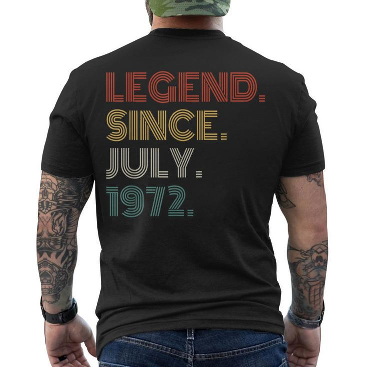 50 Years Old Vintage Legend Since July 1972 50Th Birthday V2 Men's T-shirt Back Print
