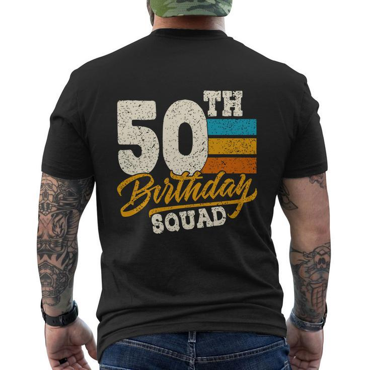 50Th Birthday Squad Group Vintage Retro Men's T-shirt Back Print