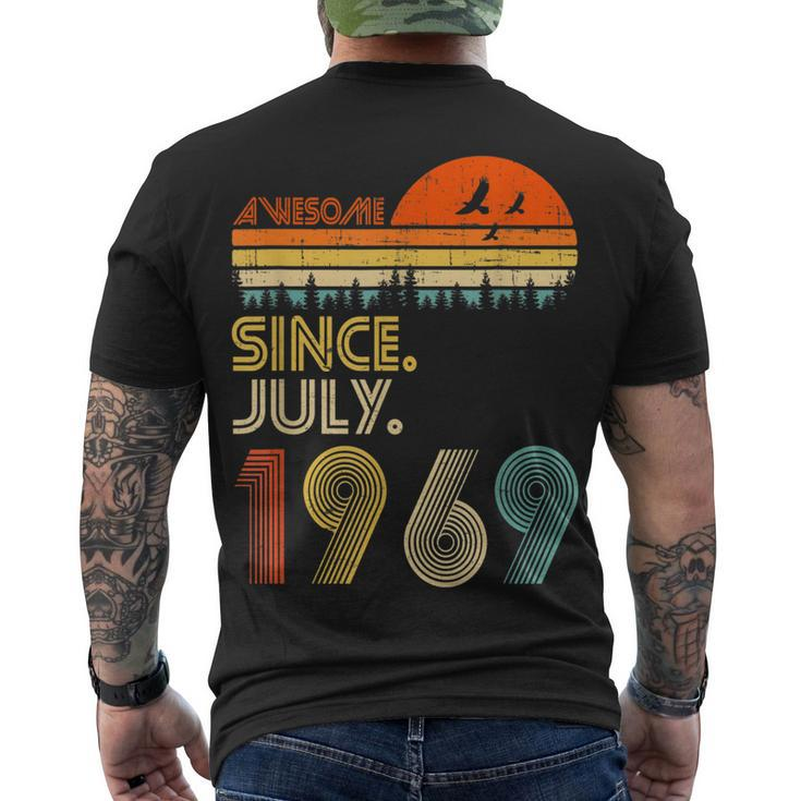 53 Years Old Awesome Since July 1969 53Rd Birthday Men's T-shirt Back Print