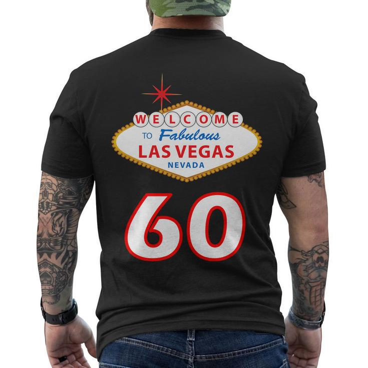 60 Years Old In Vegas - 60Th Birthday Tshirt Men's Crewneck Short Sleeve Back Print T-shirt