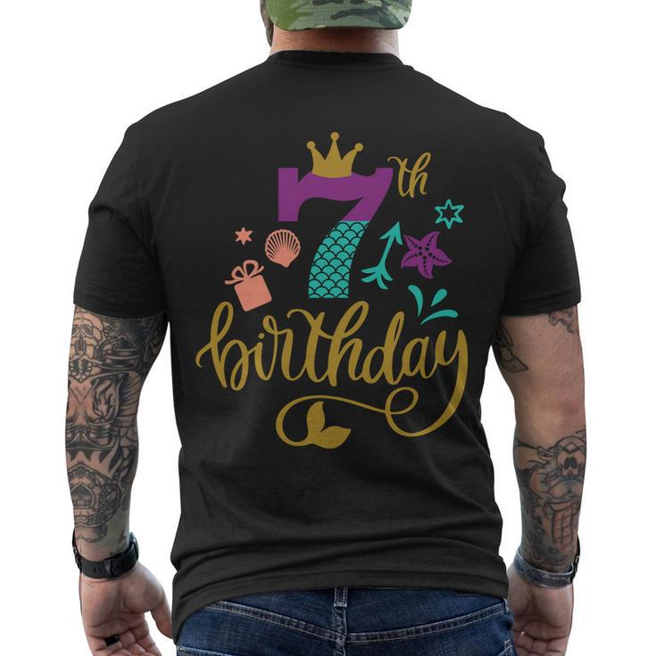 7Th Birthday Cute V2 Men's Crewneck Short Sleeve Back Print T-shirt
